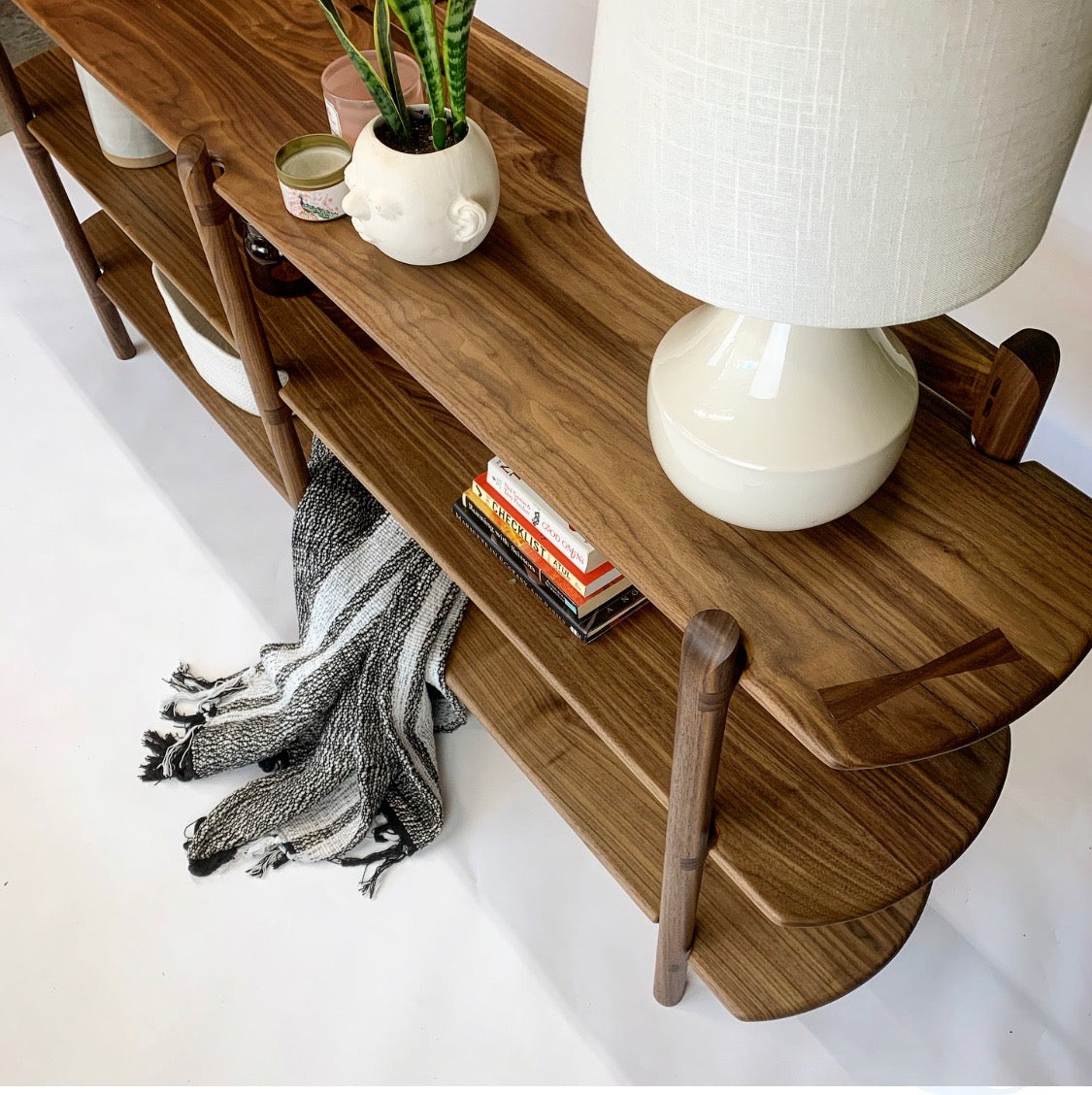 Custom wood furniture. White Oak. Custom Furniture made in Georgia. Woodbee Woodworks. Woodworker. Table. Coffee Table. Night stand. Desk. Dresser. Stool. Bench. Media Cabinet. Bar Cabinet. Bed Frame. Interior Design. Record Cabinet