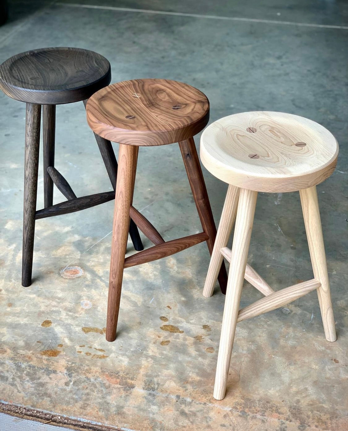 End Chunky Wooden Stool Wooden Stool Bar Stools Made To Order