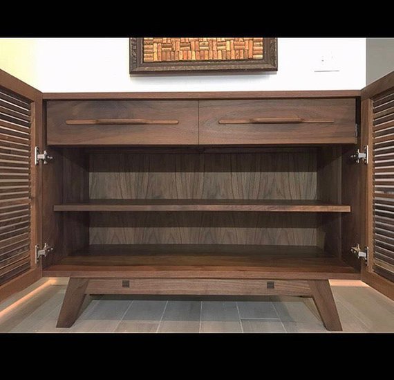 Custom wood furniture. White Oak. Custom Furniture made in Georgia. Woodbee Woodworks. Woodworker. Table. Coffee Table. Night stand. Desk. Dresser. Stool. Bench. Media Cabinet. Bar Cabinet. Bed Frame. Interior Design. Record Cabinet
